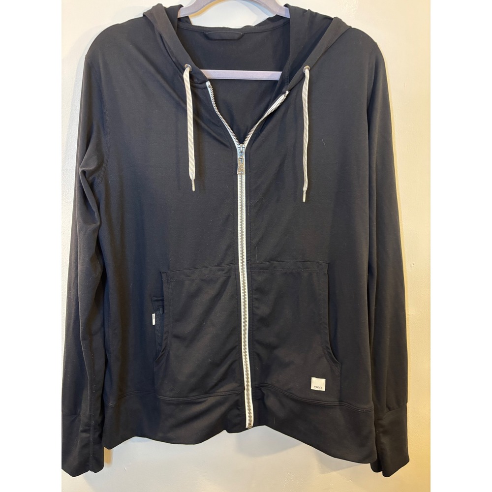 VUORI Halo Performance Zip Up Hoodie Jacket XL Black Dreamknit